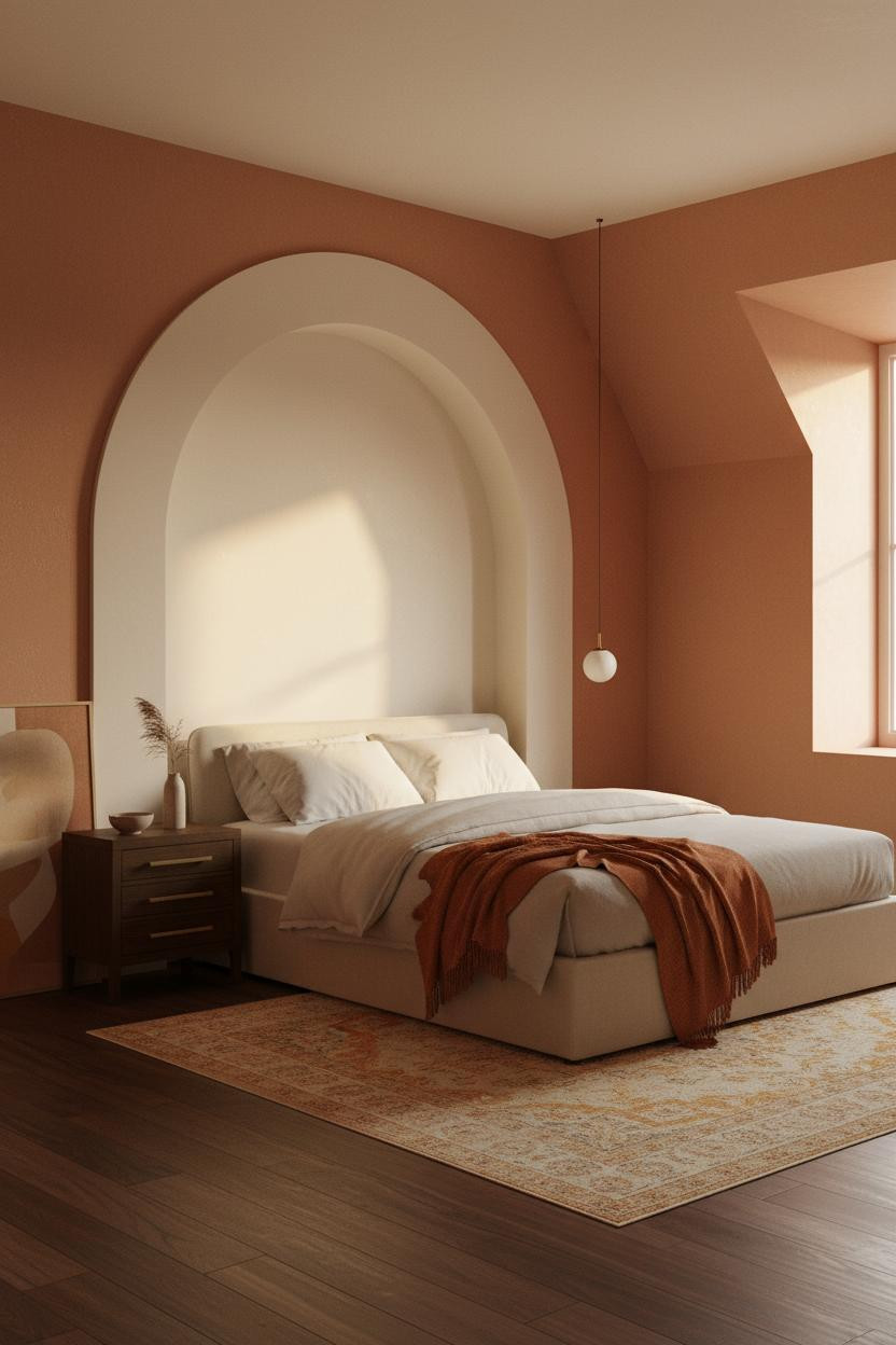 Modern Earthy Bedroom Japandi Attic Niche