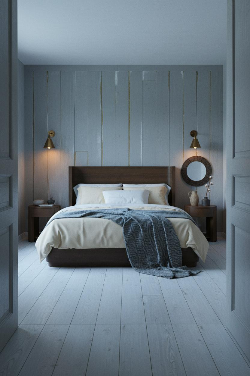Modern French Country Bedroom Board and Batten