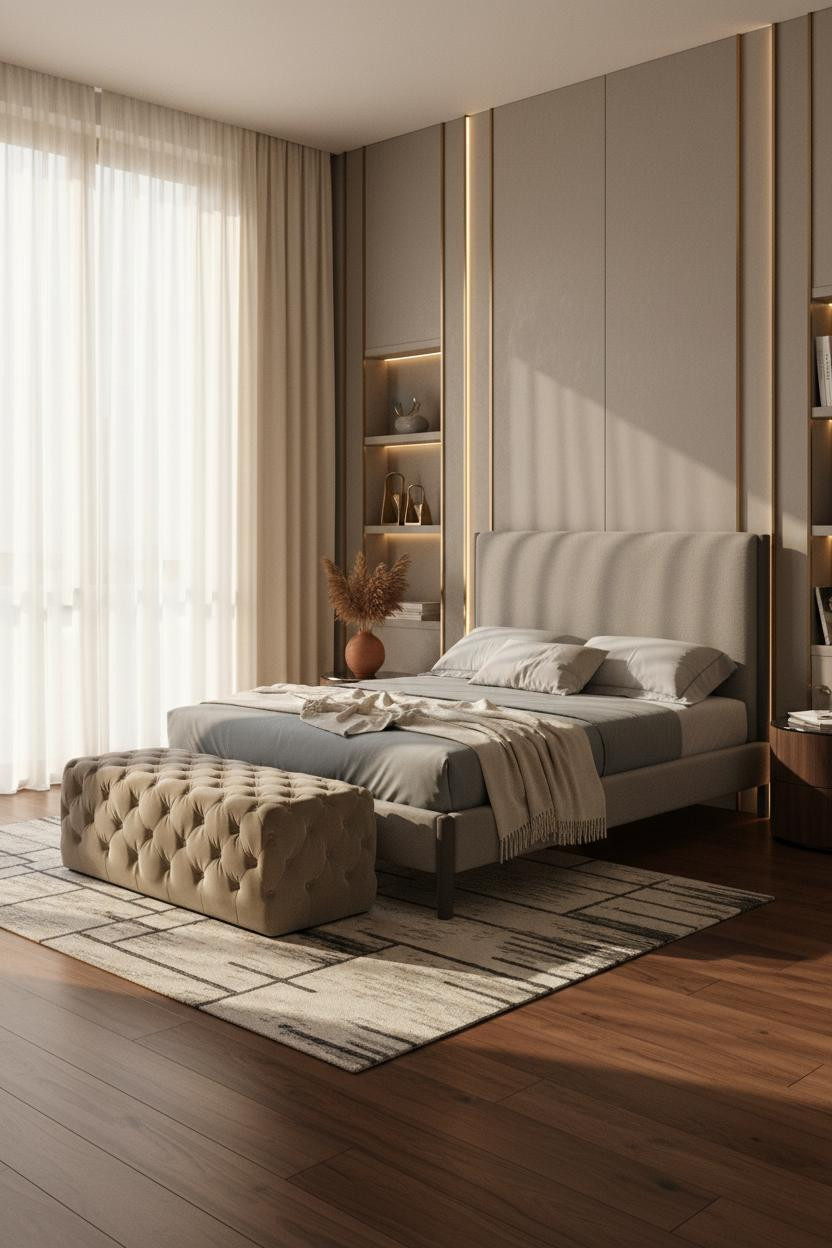 Modern Luxury Bedroom Master Suite Greige