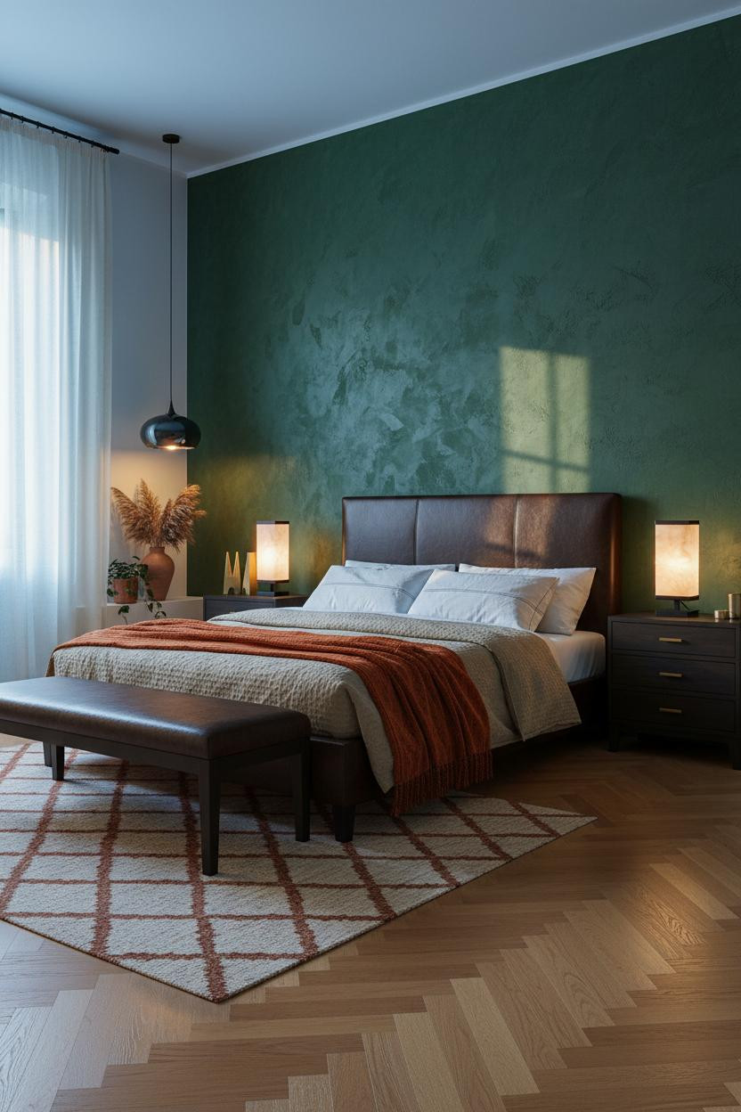 Modern Romantic Bedroom Dark Feminine Tuscan