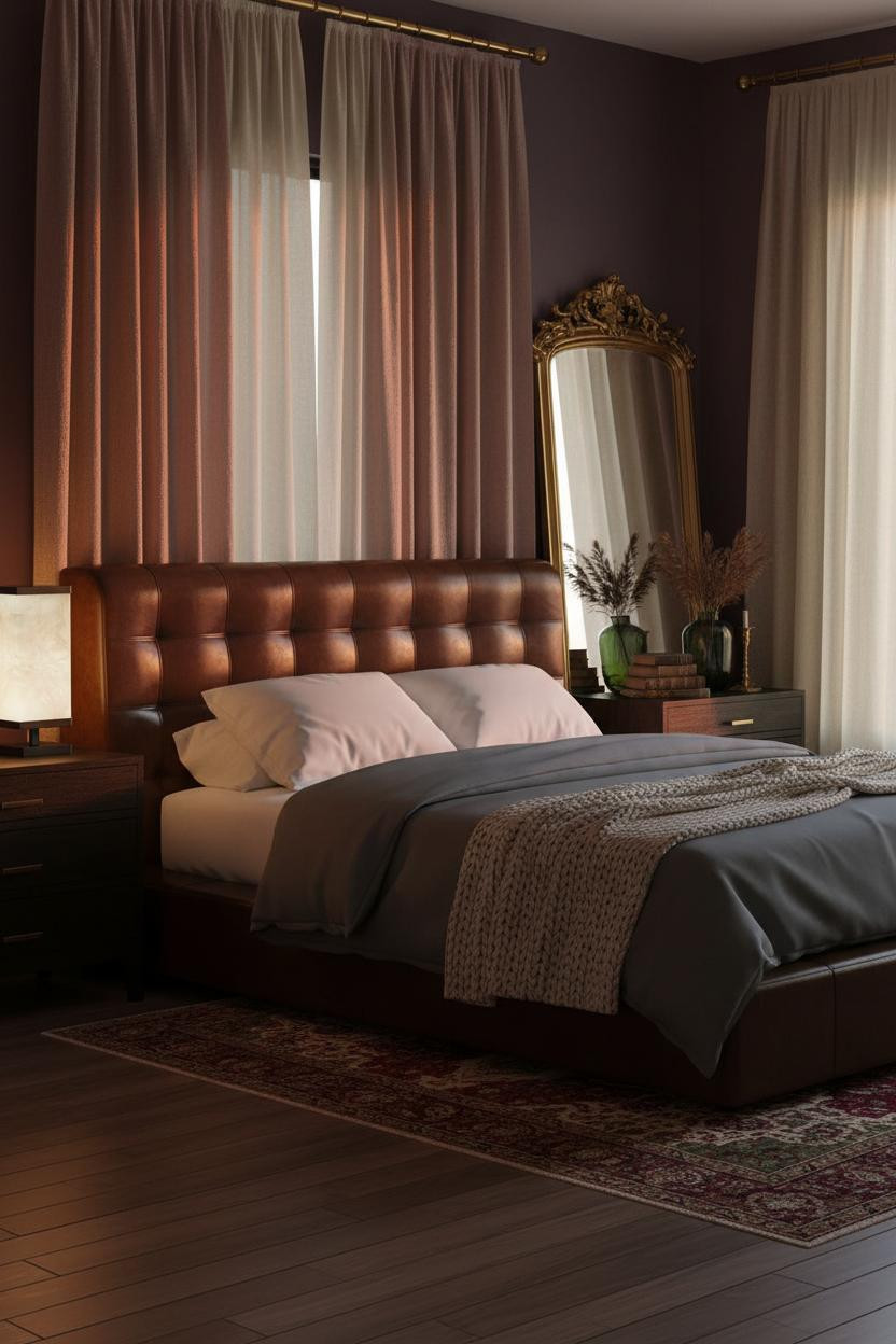 Moody Pink Bedroom Dark Academia Velvet