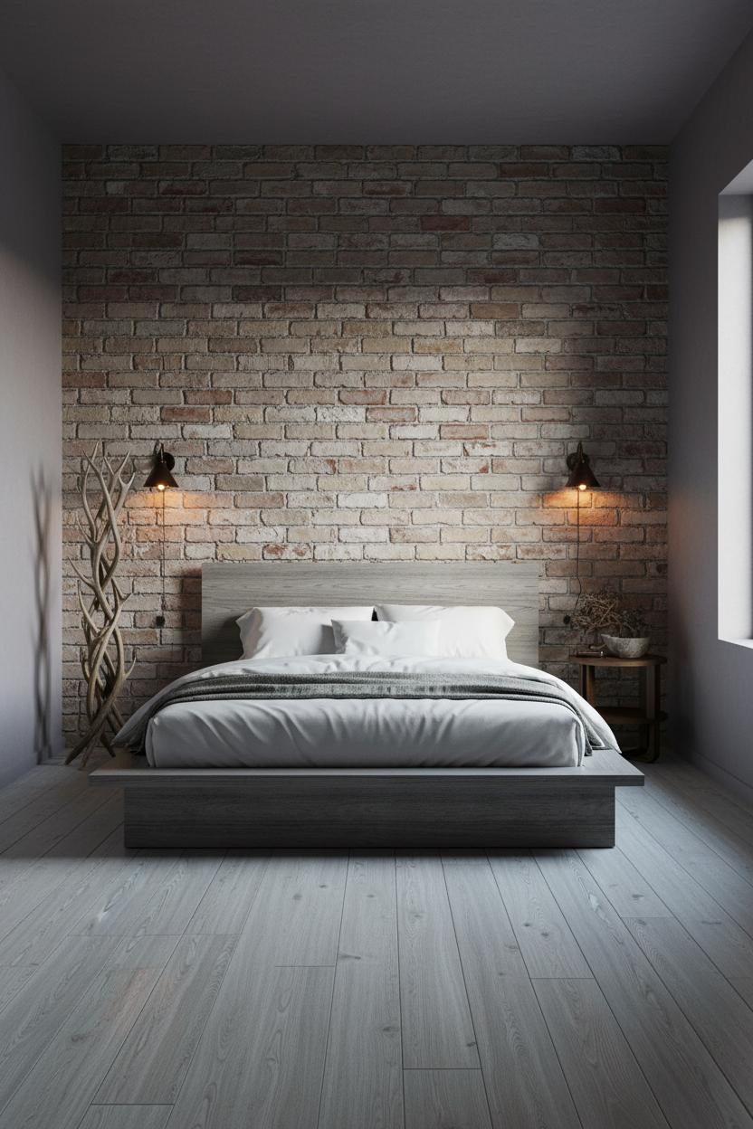 Moody Western Bedroom Adobe Brick Iron