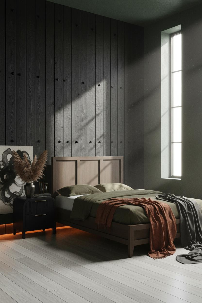 Moody Western Bedroom Dark Oak Gothic