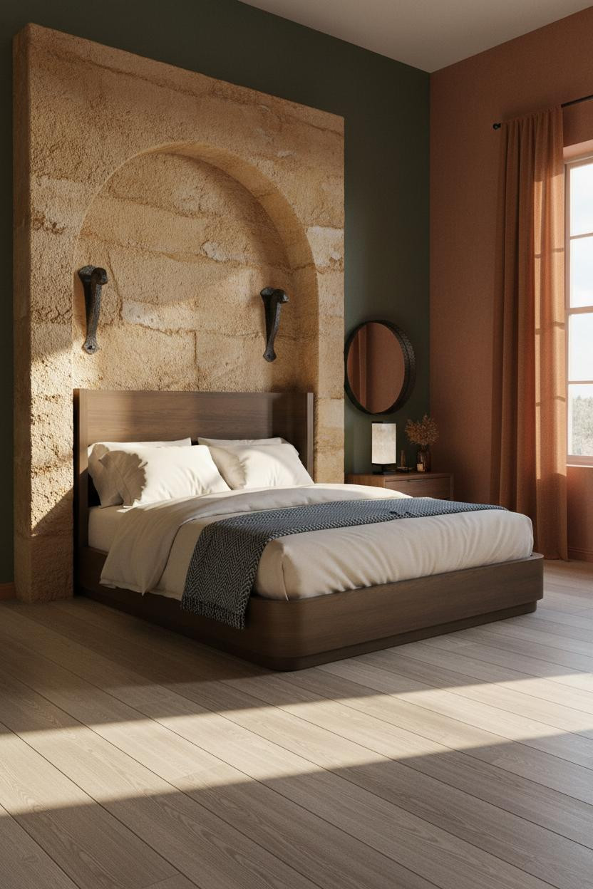 Moody Western Bedroom Dark Rustic Design