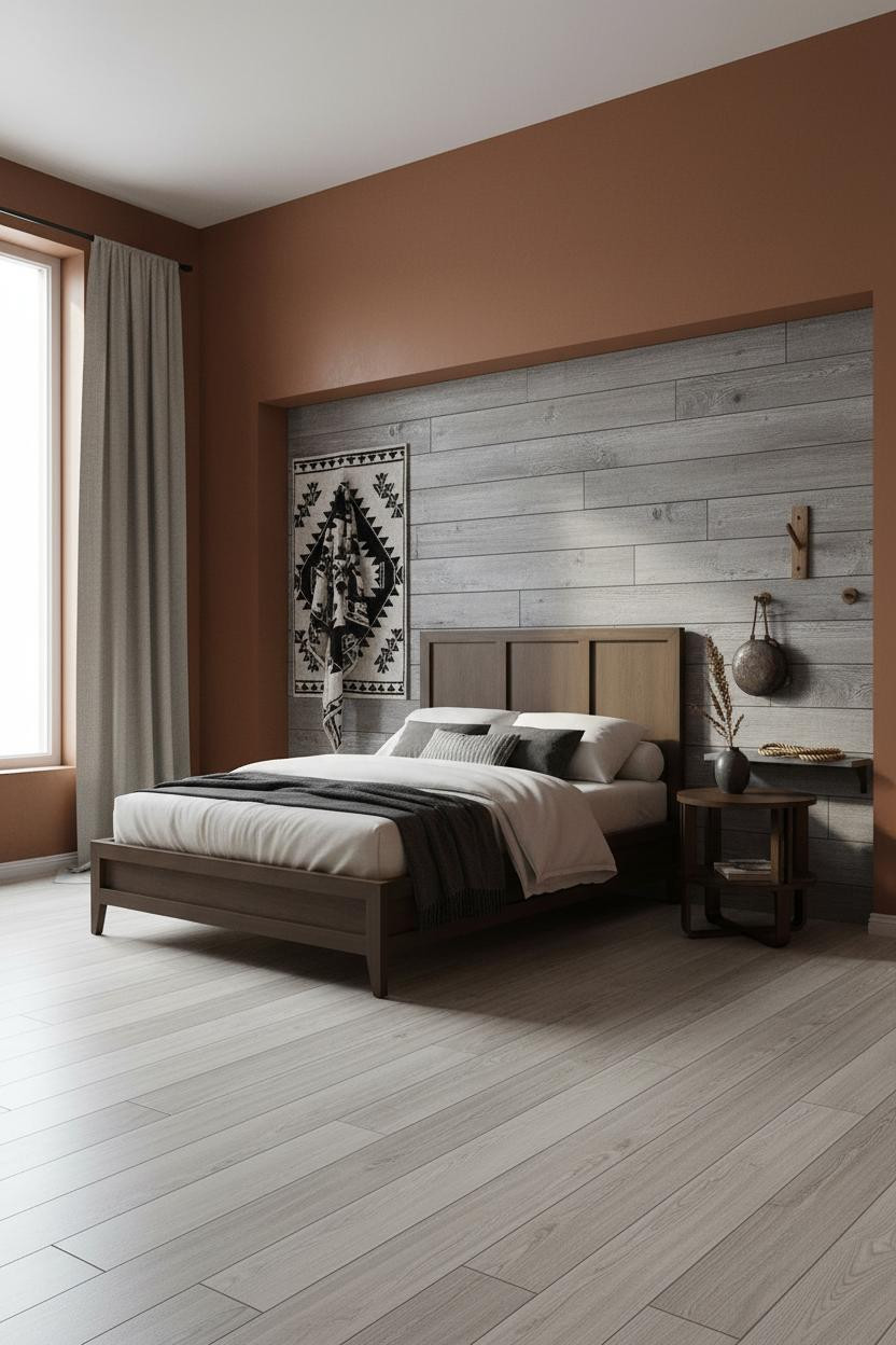 Moody Western Bedroom Shiplap Iron Rustic