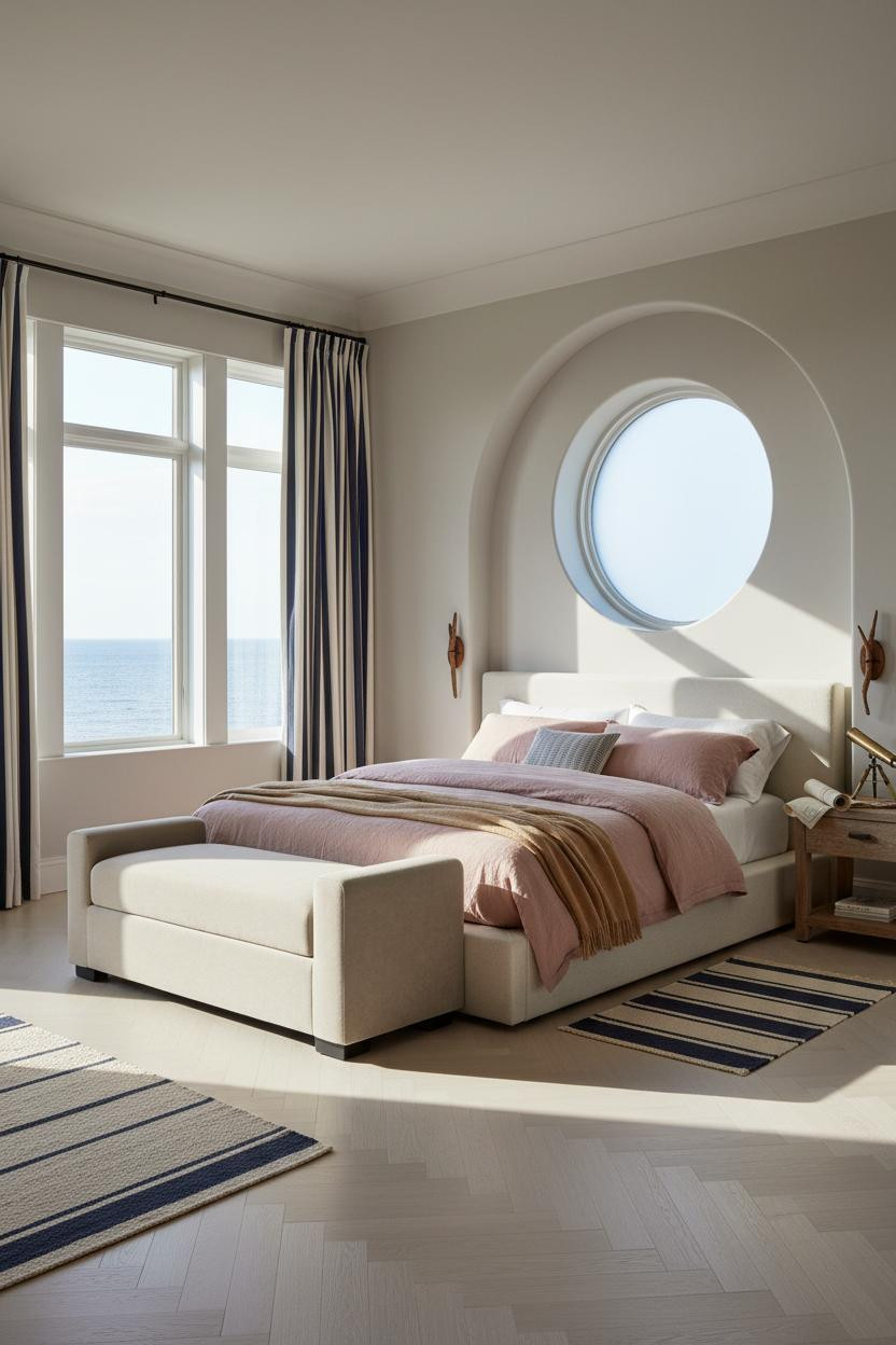 Nautical Bedroom Cape Cod Porthole Window