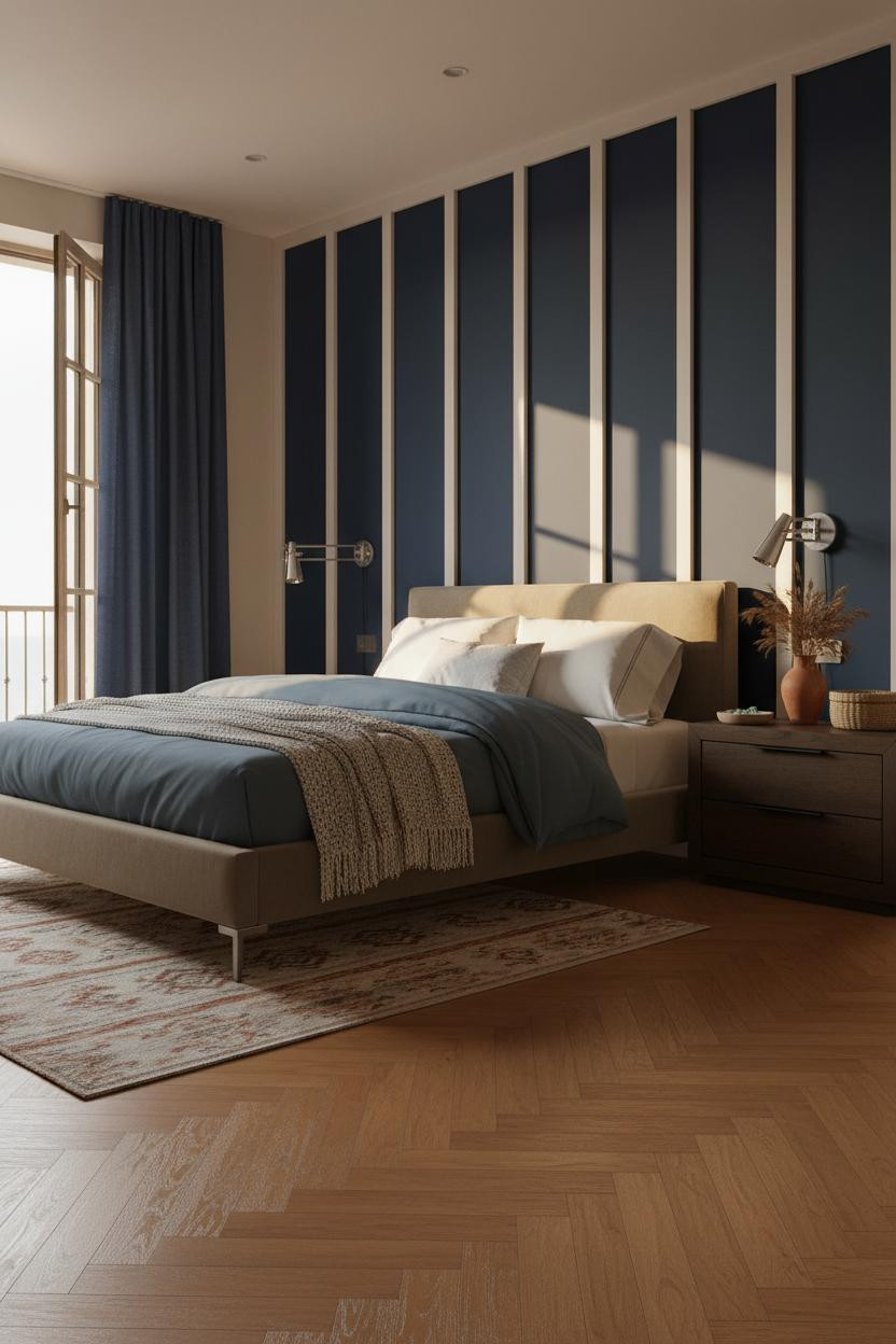Nautical Bedroom Navy Board And Batten Coastal