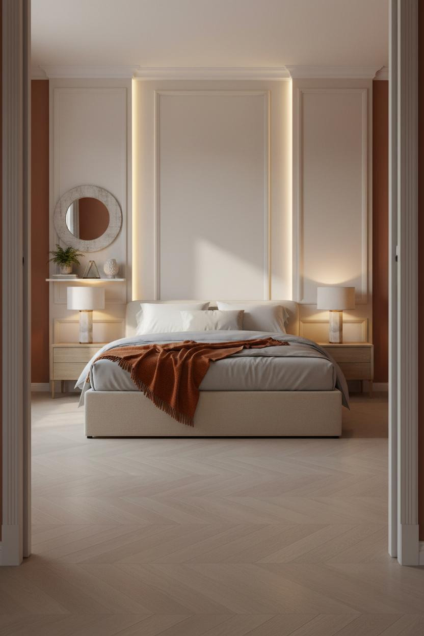 New Classic Bedroom Design Terracotta Panels