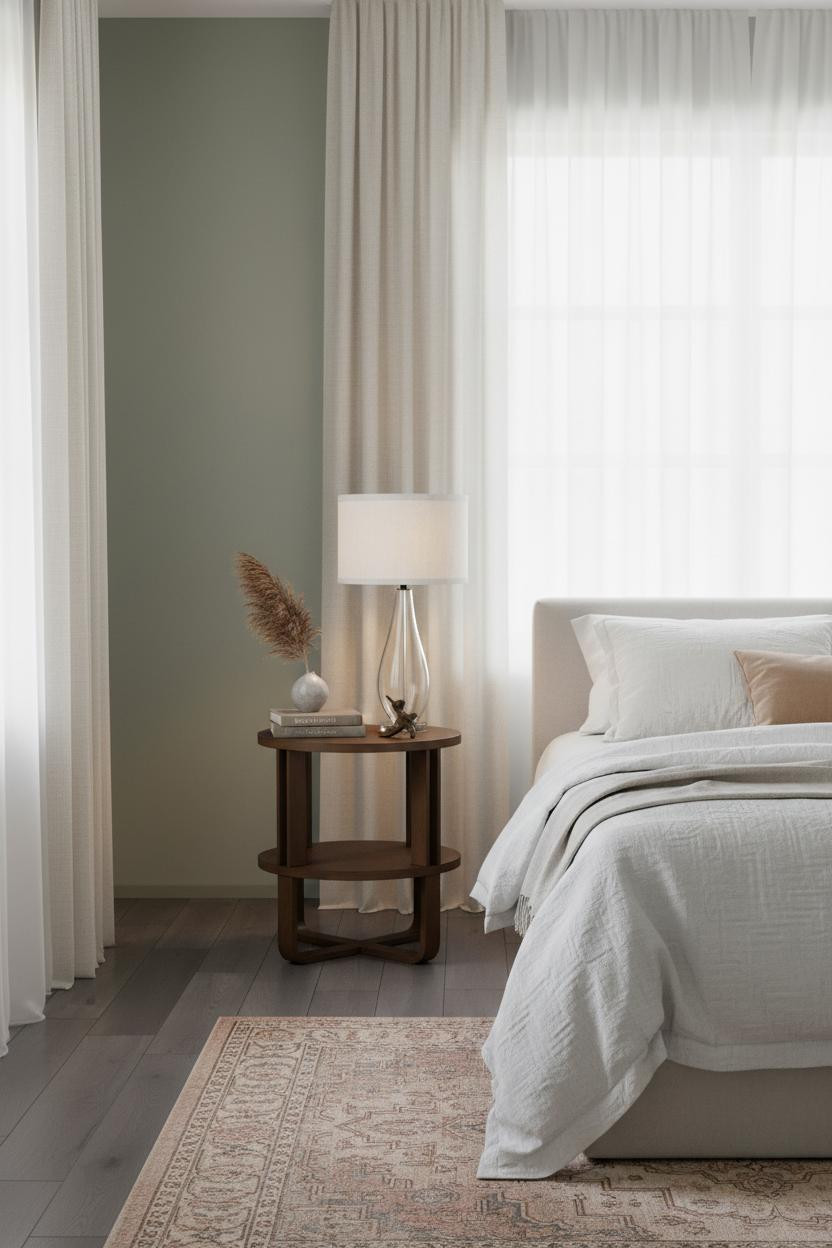 Nightstand Ideas Sage Bedroom Lamp Styling