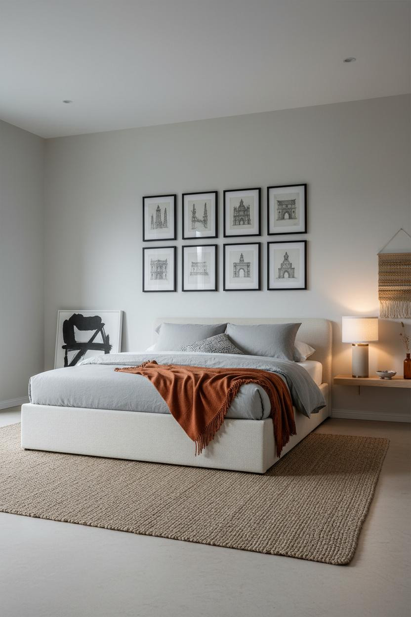 Parisian Bedroom Gallery Wall French Chic
