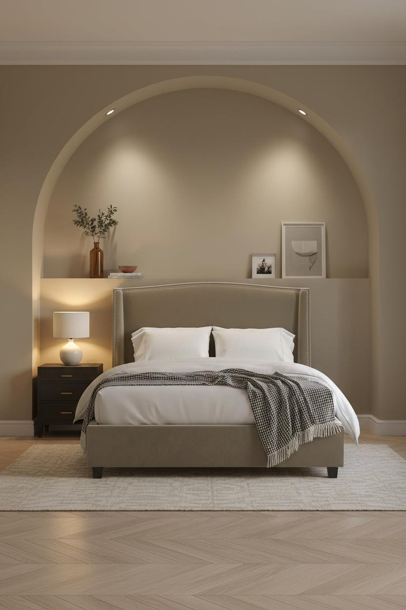 Parisian Bedroom Plaster Alcove Herringbone