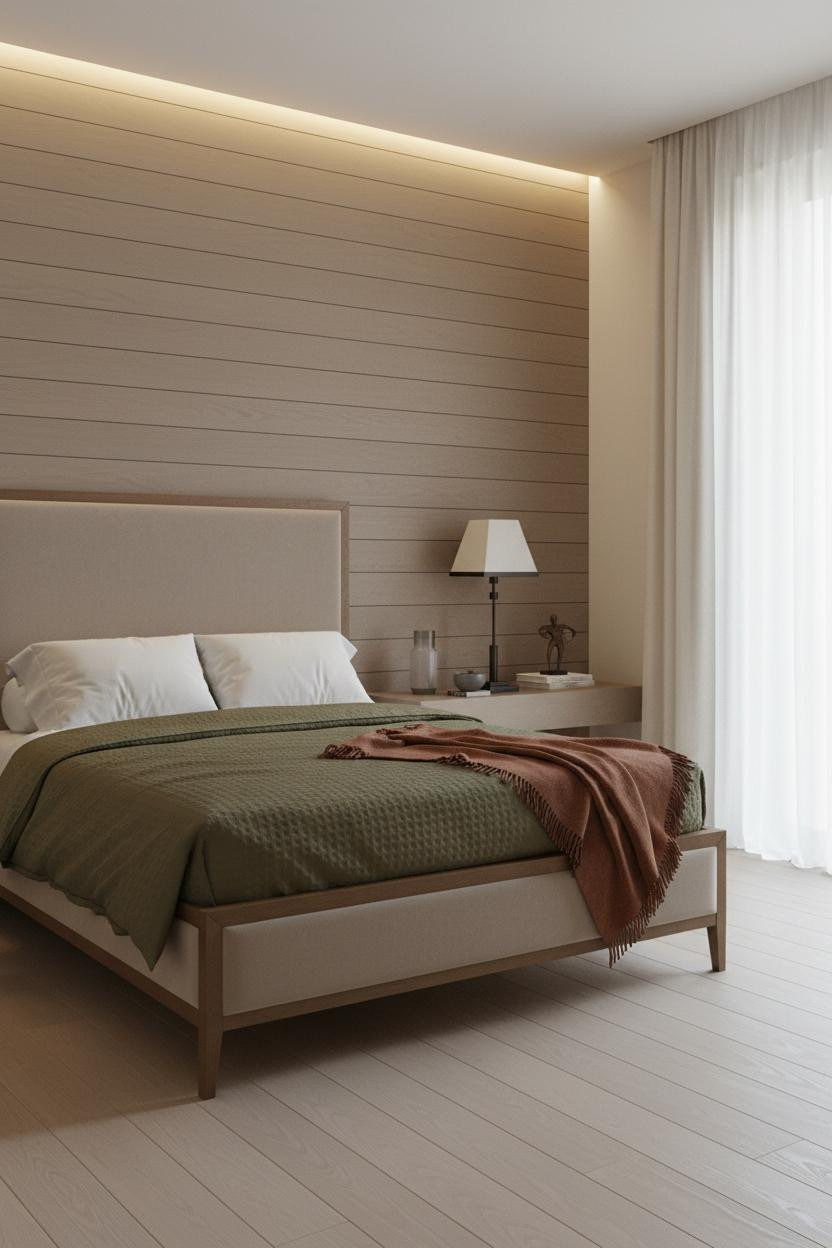 Rich Bedroom Luxury Greige Shiplap Modern Master Suite