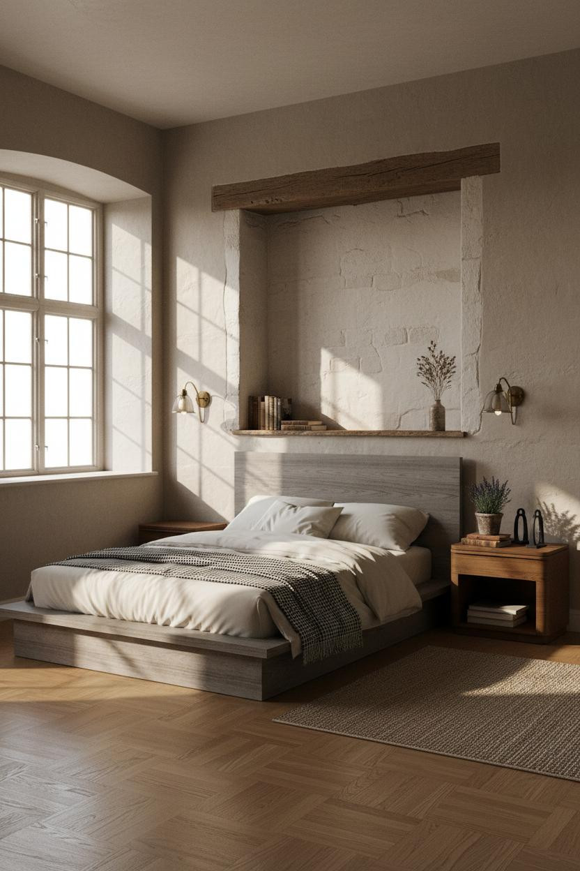 Rustic Bedroom Swedish Manor Niche