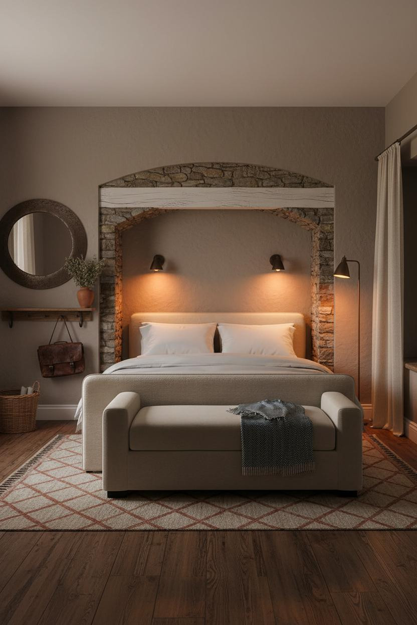 Rustic Cottage Bedroom Cosy Lighting