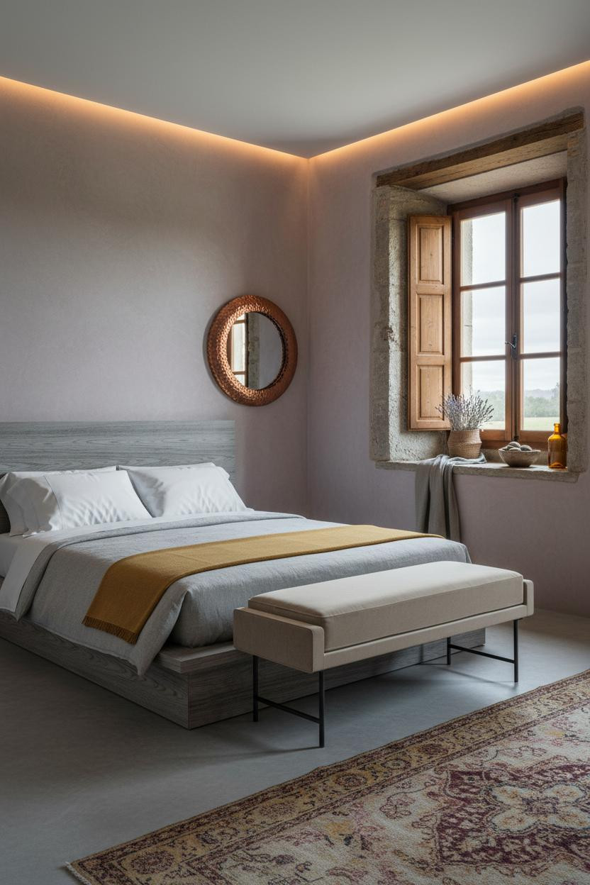 Rustic Cottage Bedroom Tuscan Stone