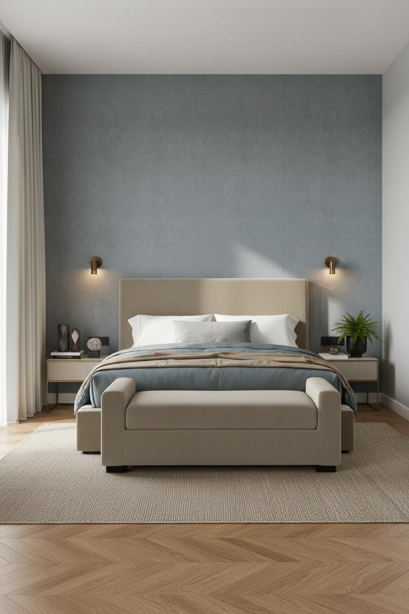 Simple Bedroom Couples Coastal Modern