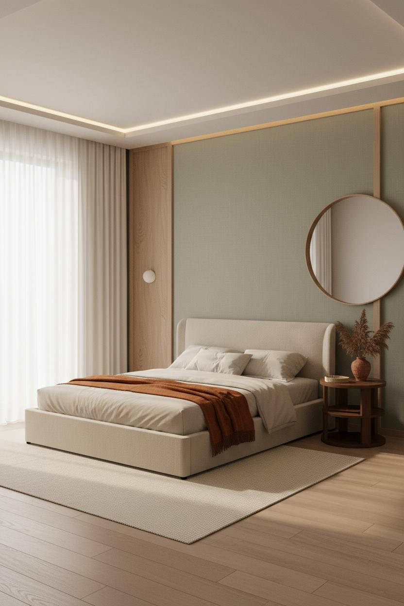 Single Bed Design Japandi Modern