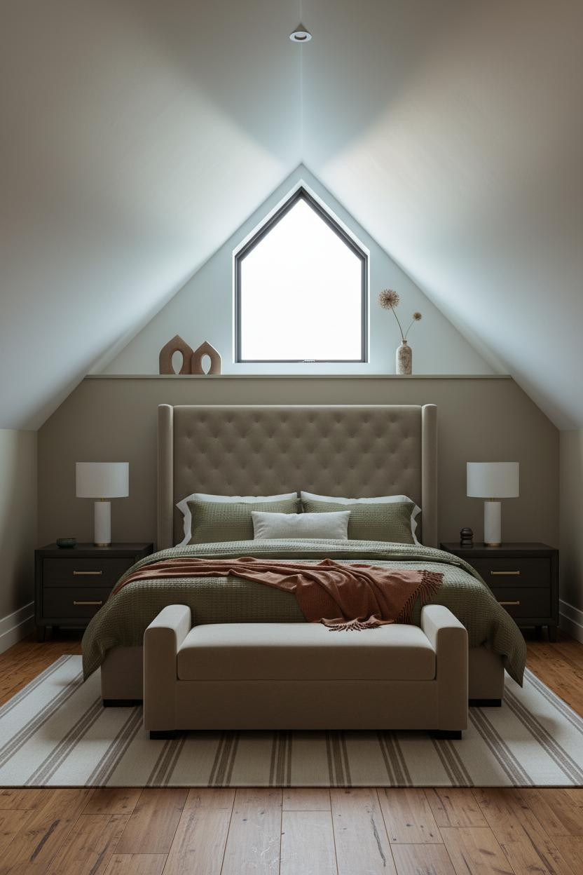 Slanted Ceiling Bedroom Attic Dormer