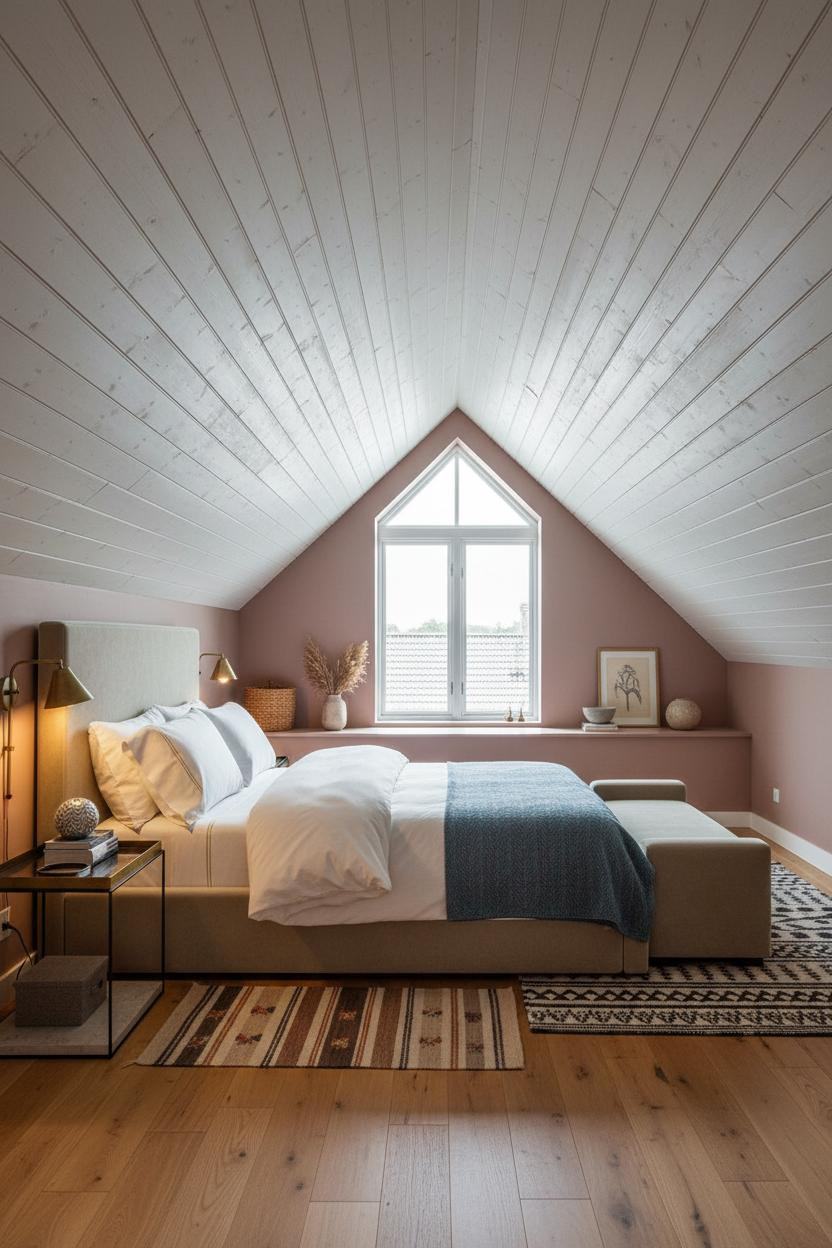 Slanted Ceiling Bedroom Attic Dormer