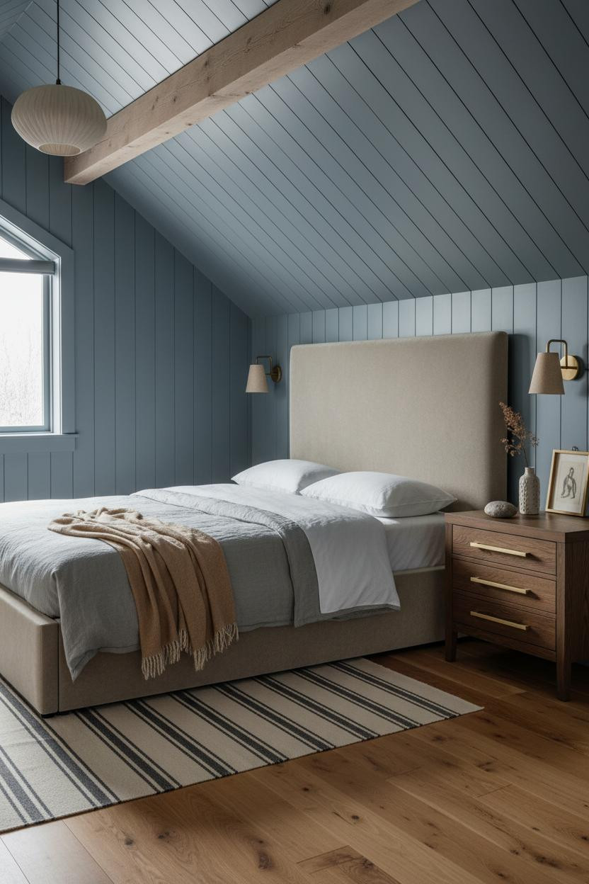Small Attic Bedroom Angled Walls Dormer