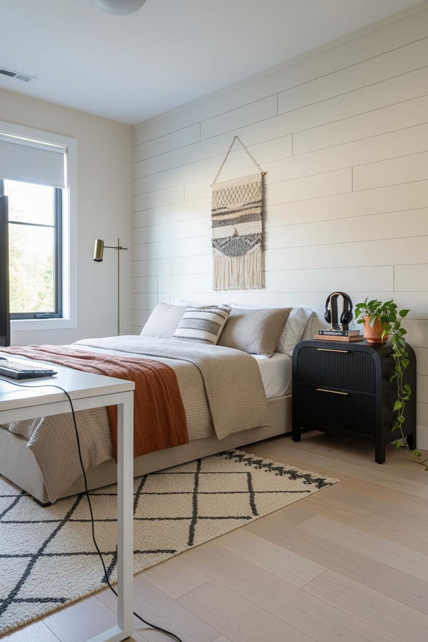 Small Gaming Bedroom Modern Farmhouse Desk