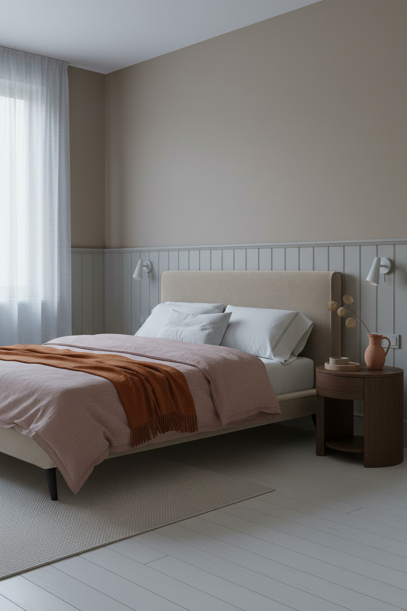 Small Guest Bedroom Daybed Wainscoting Design
