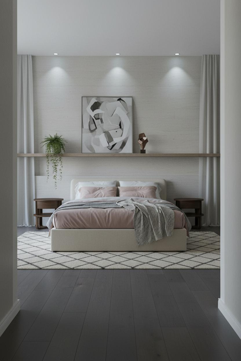 Stockholm Bedroom Floating Shelf Nordic Light