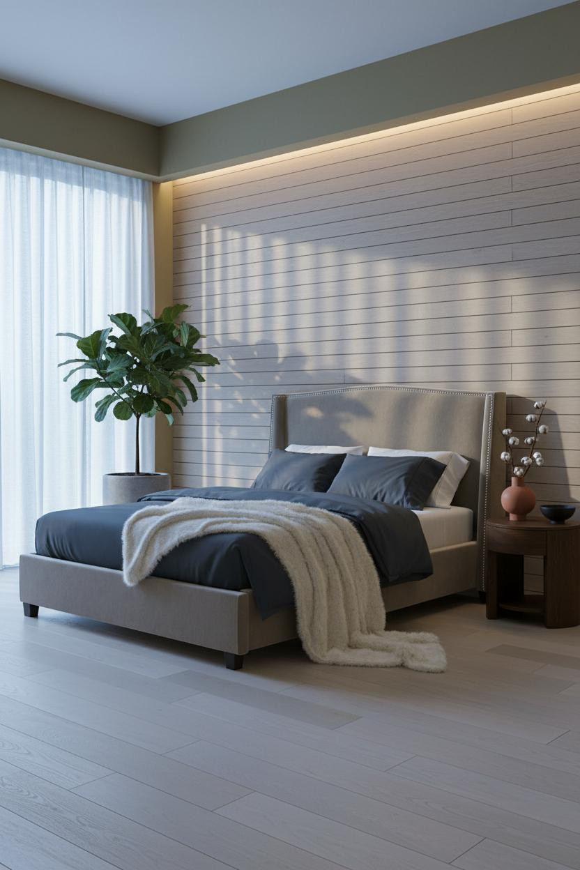 Stockholm Bedroom Japandi Ash Wood Headwall