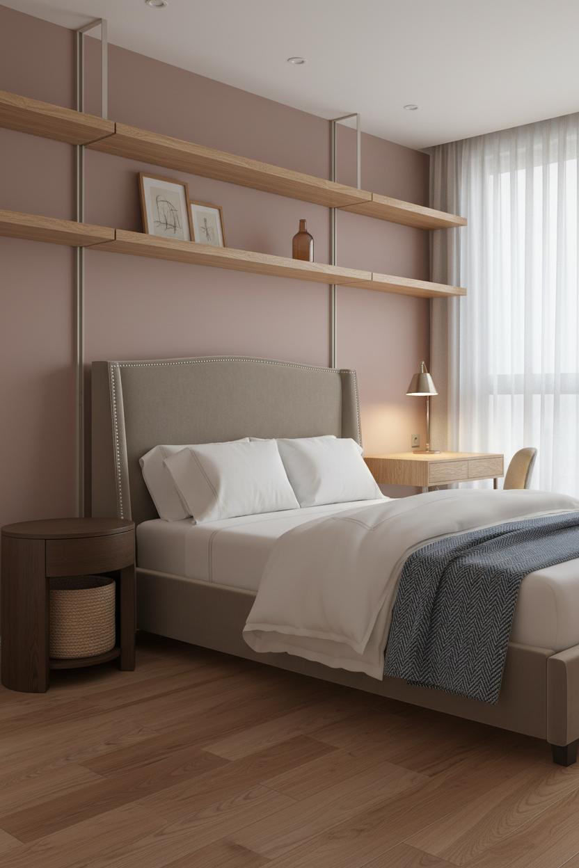 Studio Apartment Coastal Modern Floating Shelves