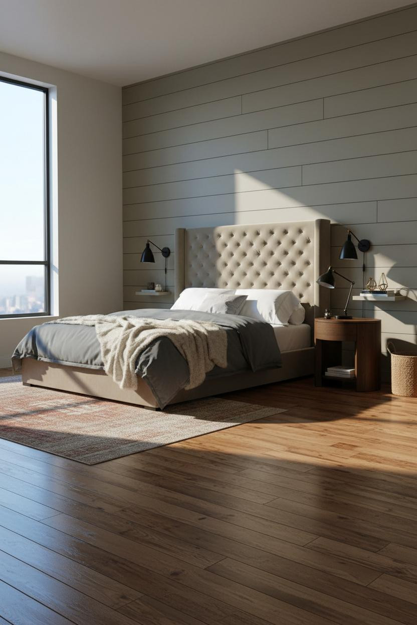 Studio Apartment Industrial Bedroom Design