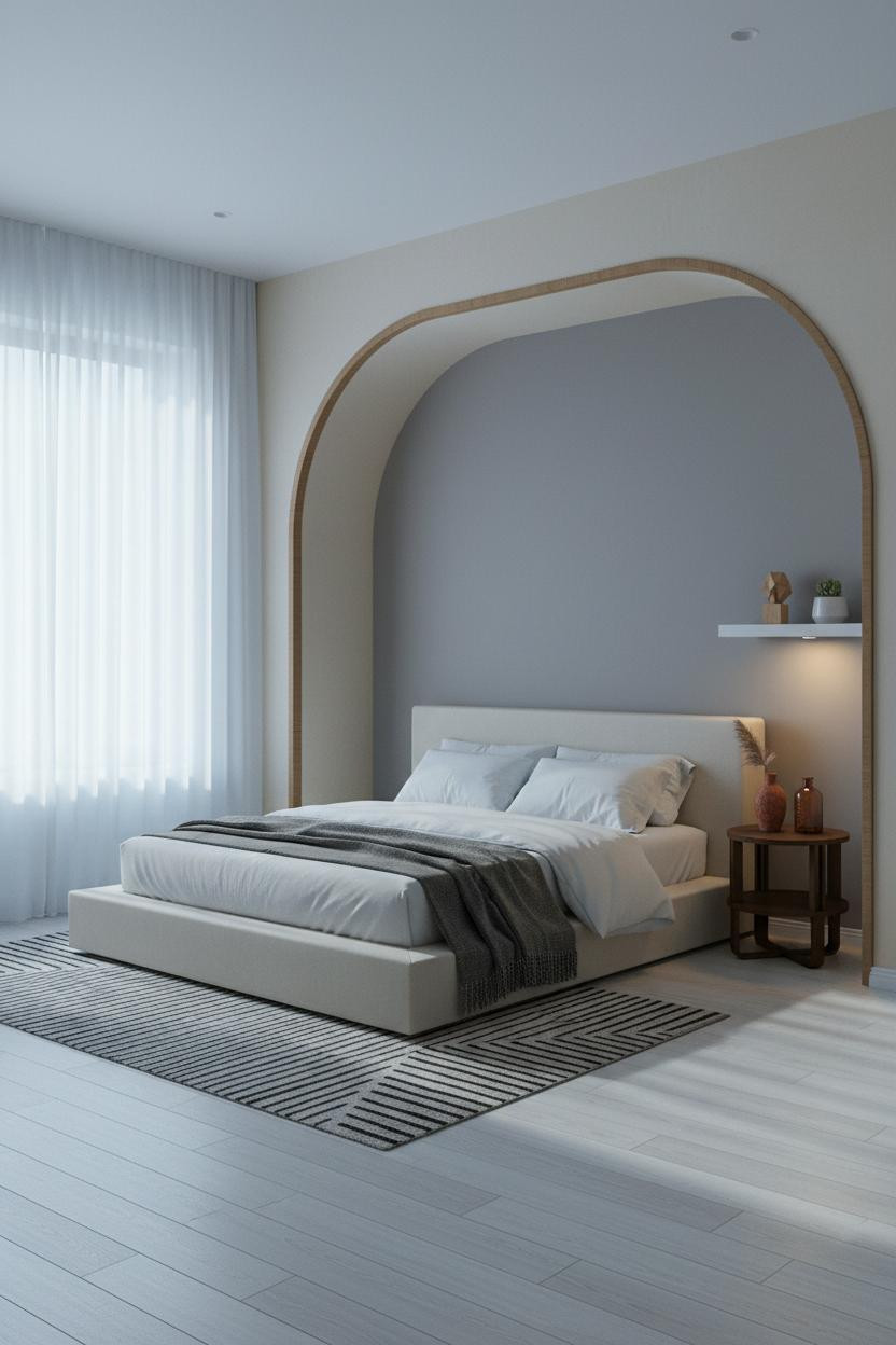 Studio Apartment Scandi Modern Arched Alcove