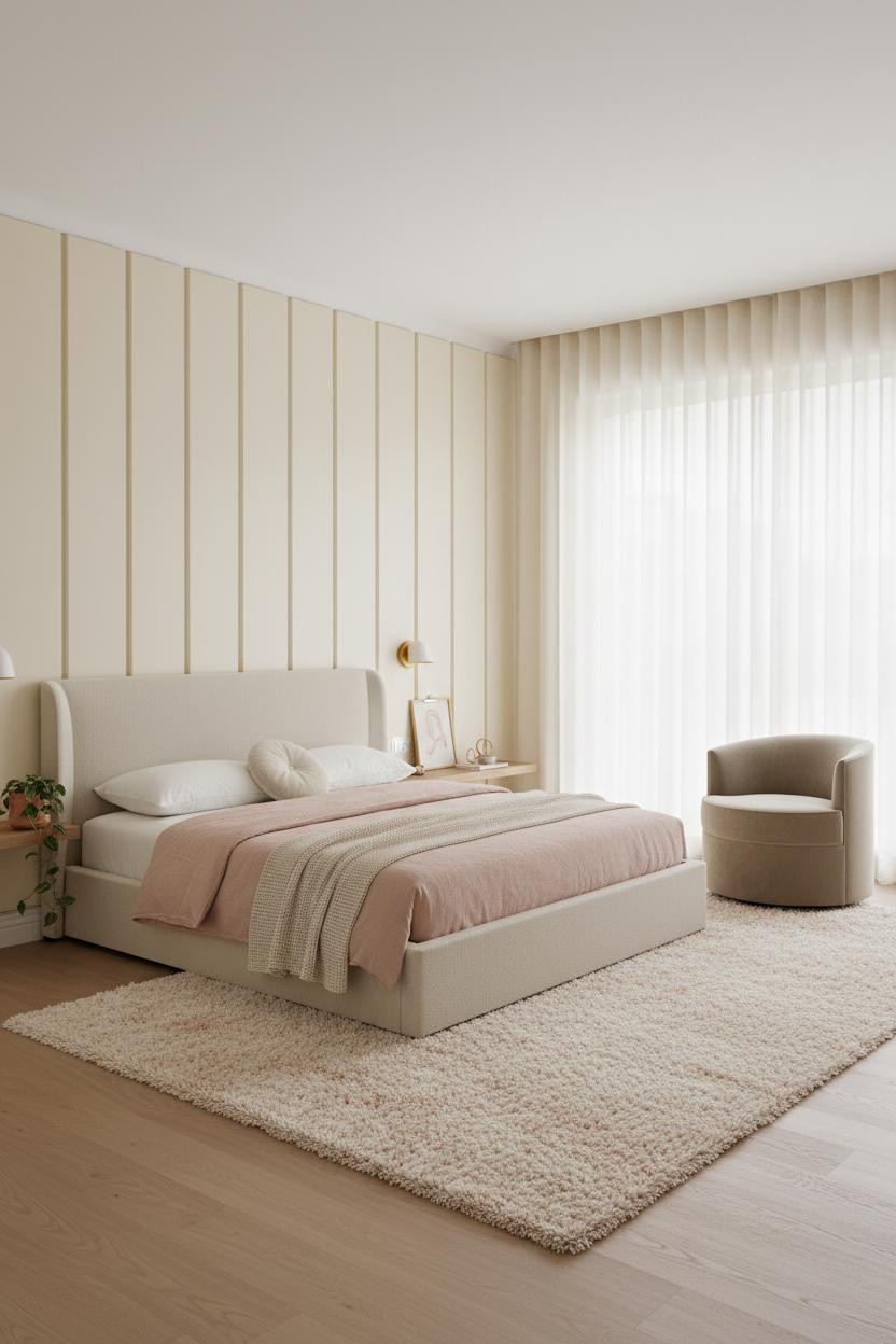 Teen Bedroom Botanical Aesthetic Paneled Walls