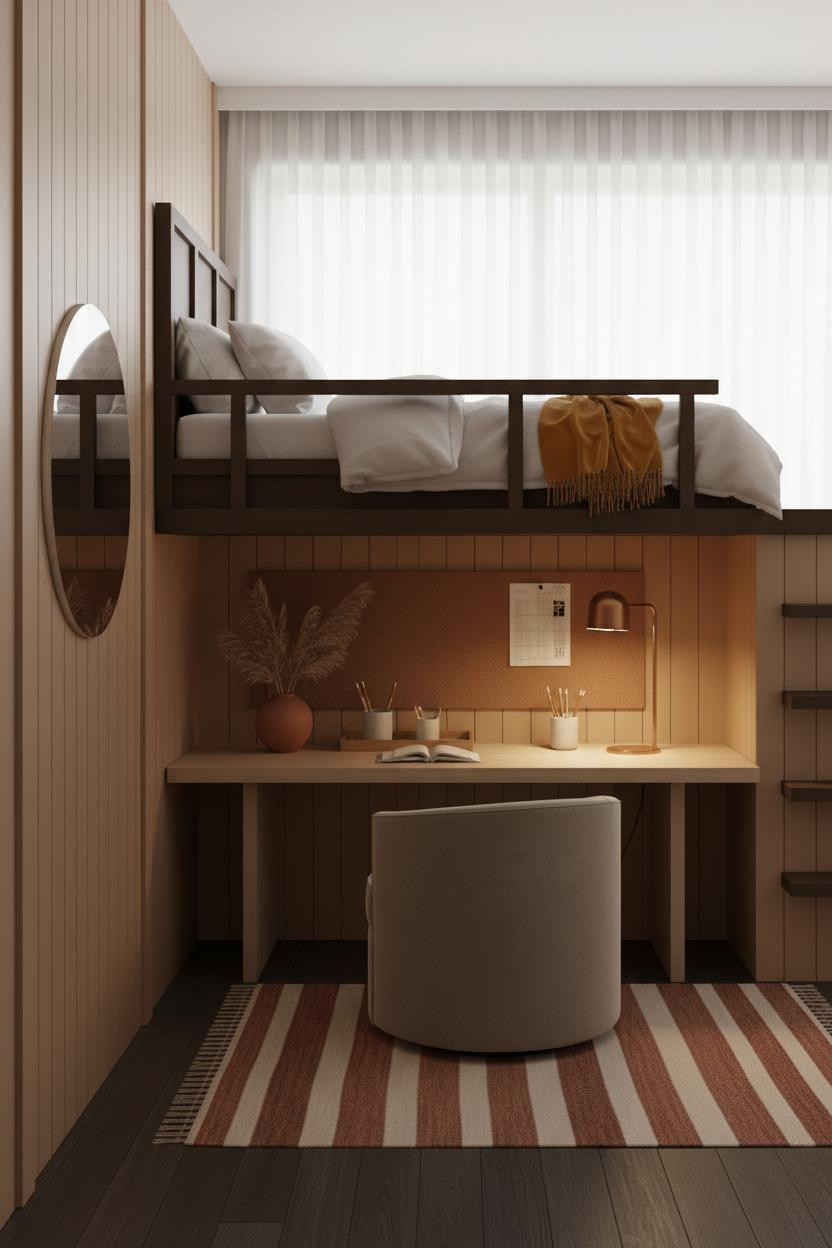 Teen Loft Bedroom Japandi Board And Batten