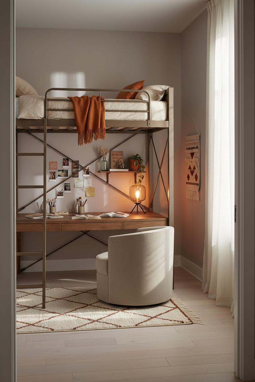 Teen Loft Bedroom Study Zone