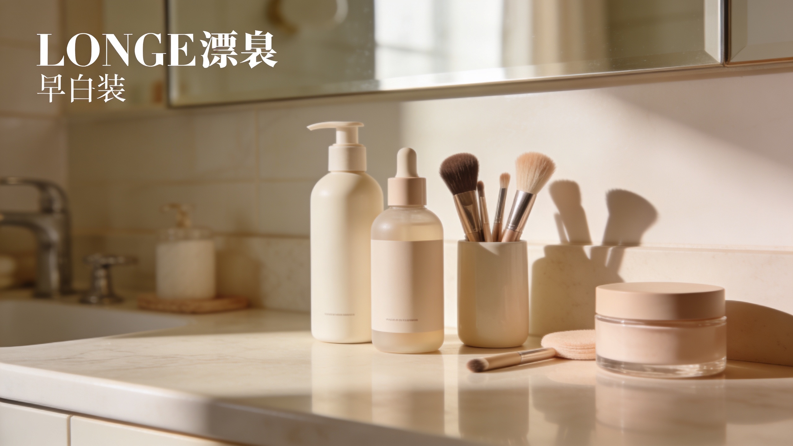 Editorial vanity skincare arrangement — World Day reference photography