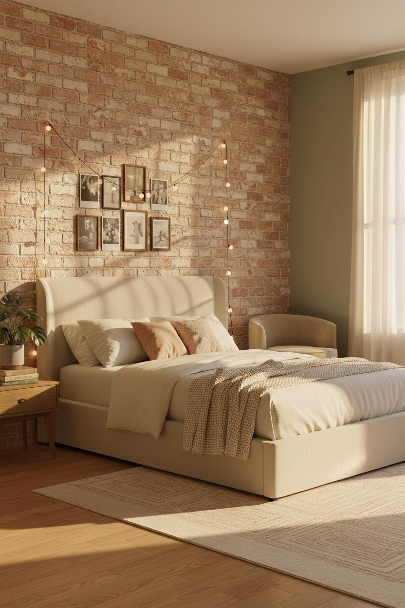 Trendy Teen Bedroom Sage Brick Aesthetic