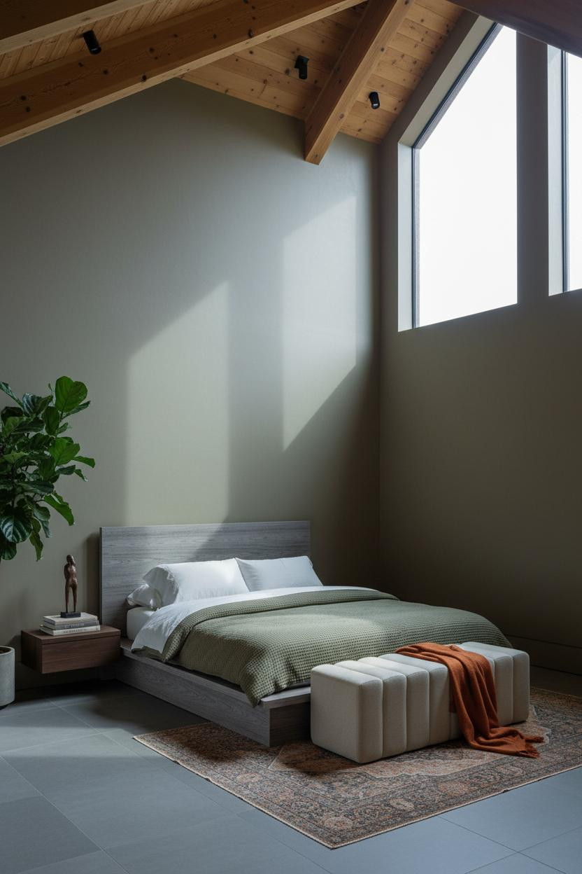 Vaulted Ceiling Bedroom Master Suite Farmhouse