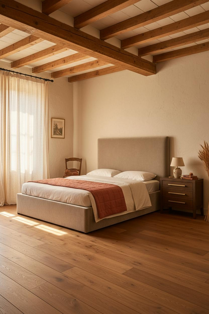 Vintage Bedroom Provencal Farmhouse Golden Light