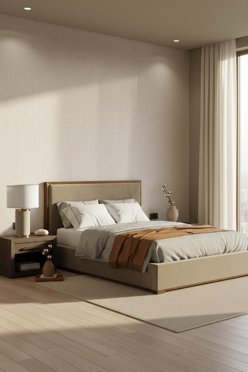 Warm Minimalist Bedroom Natural Light