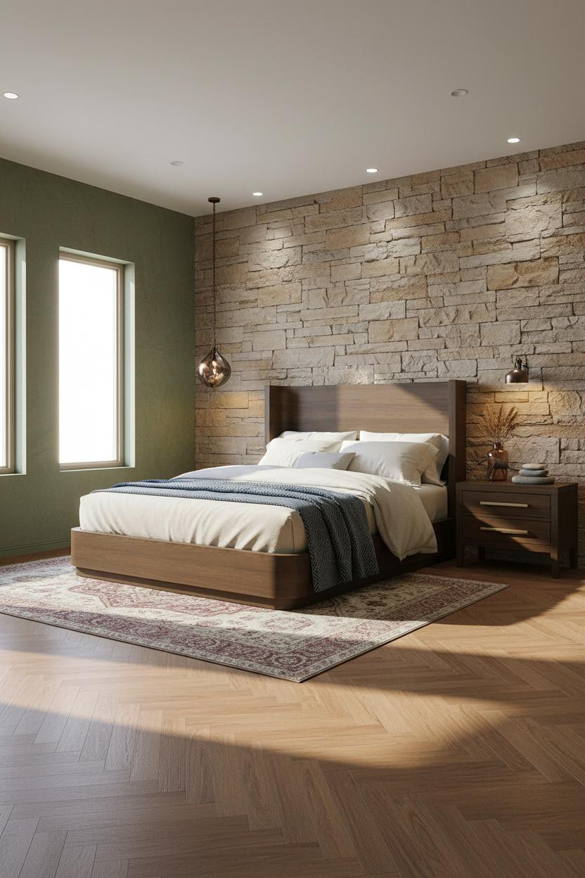 Western Bedroom Stone Wall Decor