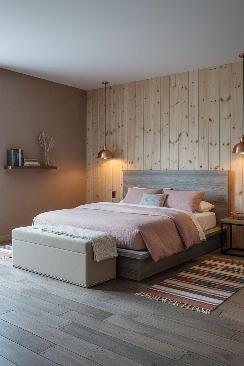 Western Boho Bedroom Board Batten Accent