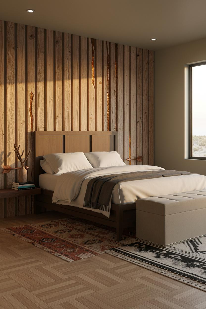 Western Boho Bedroom Wood Wall Lighting