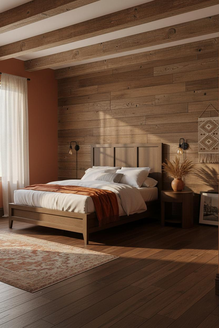 Western Chic Bedroom Rustic Shiplap