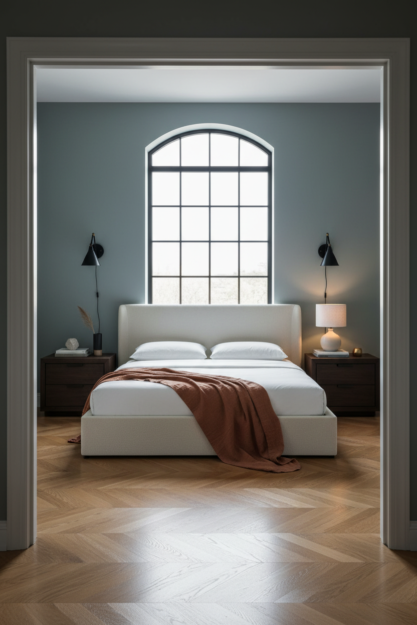 White Bed Frame Modern Bedroom Design