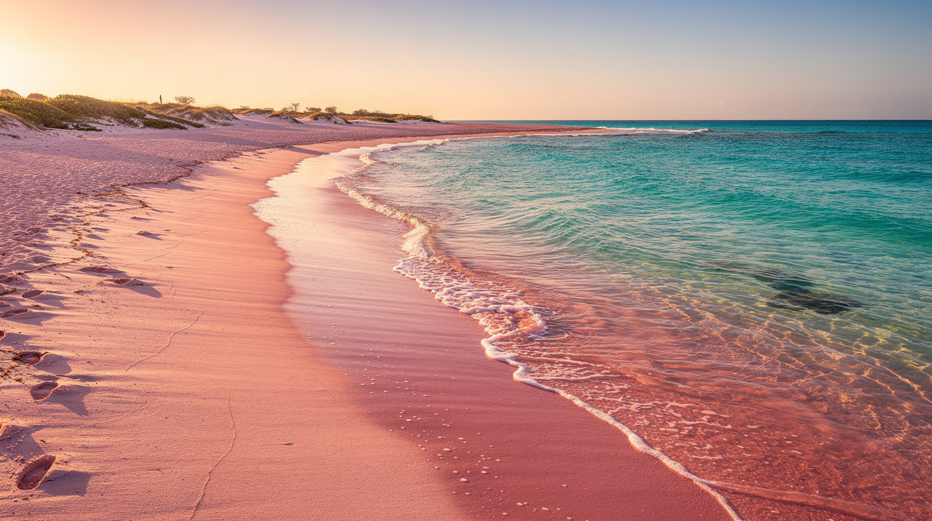 Pink Sands Beach looks beige at 11am, here's the hour it actually turns pink