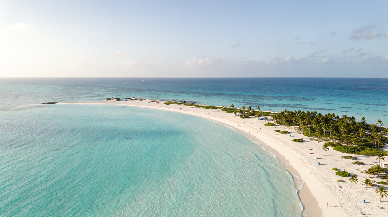 Playa Norte sits 8 miles from Cancún and the ferry schedule runs the crowd