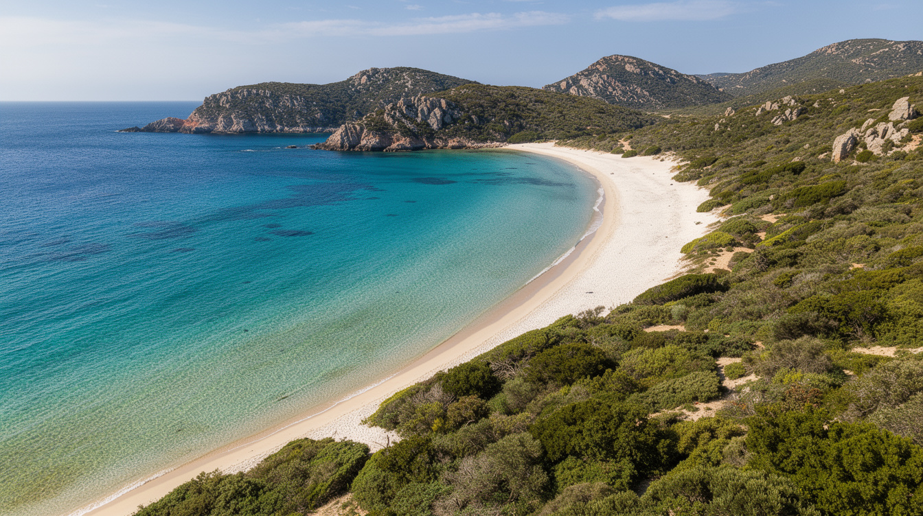 Reaching this Corsican beach takes a 9-mile desert track or a 30-minute boat