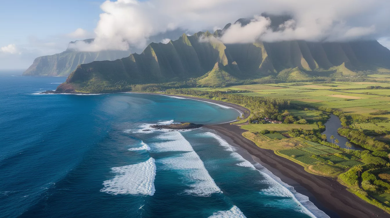 Hanalei Bay swaps between a swim beach and 20-foot surf every 6 months