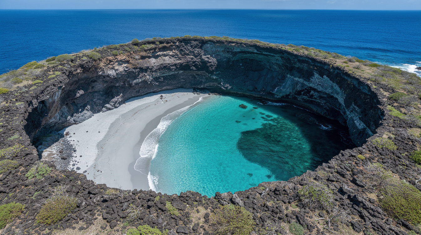 The Mexican Navy blew a hole in this island and accidentally made a beach