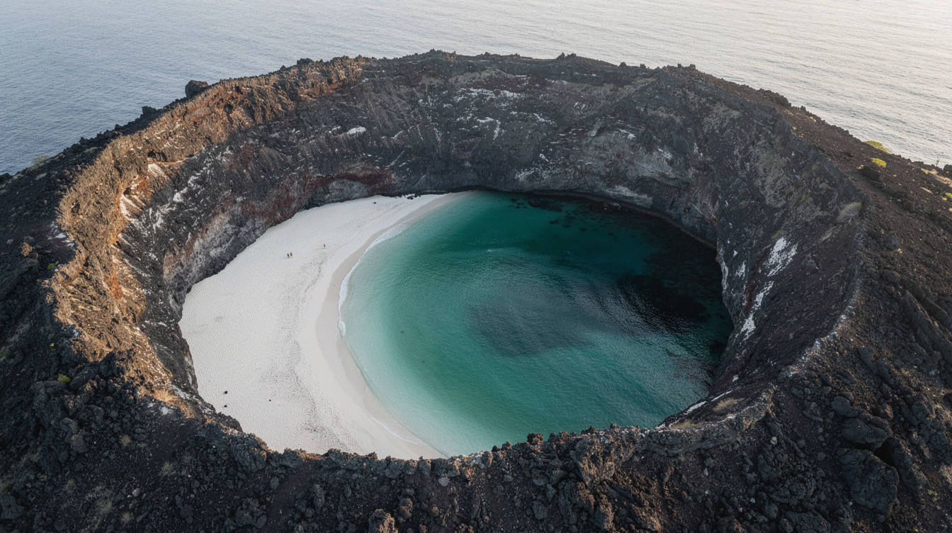 Reaching this Mexican beach means a 100-foot swim through a dark tidal tunnel